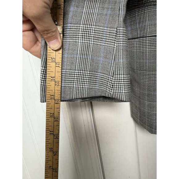 Brooks Brothers Prince Of Wales Check Gray Wool Blazer 42S - Picture 8 of 9
